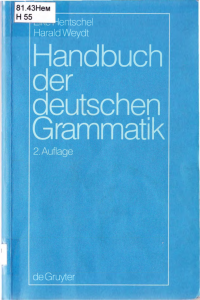 Handbuch Der Deutschen Grammatik 2 Auflag