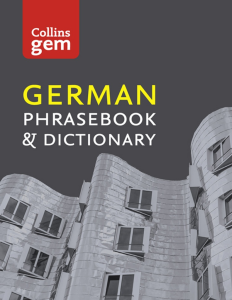 German Phrasebook And Dictionary Book